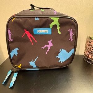 Fortnite Kids Lunch Bag - Black with Multicolor Silhouettes